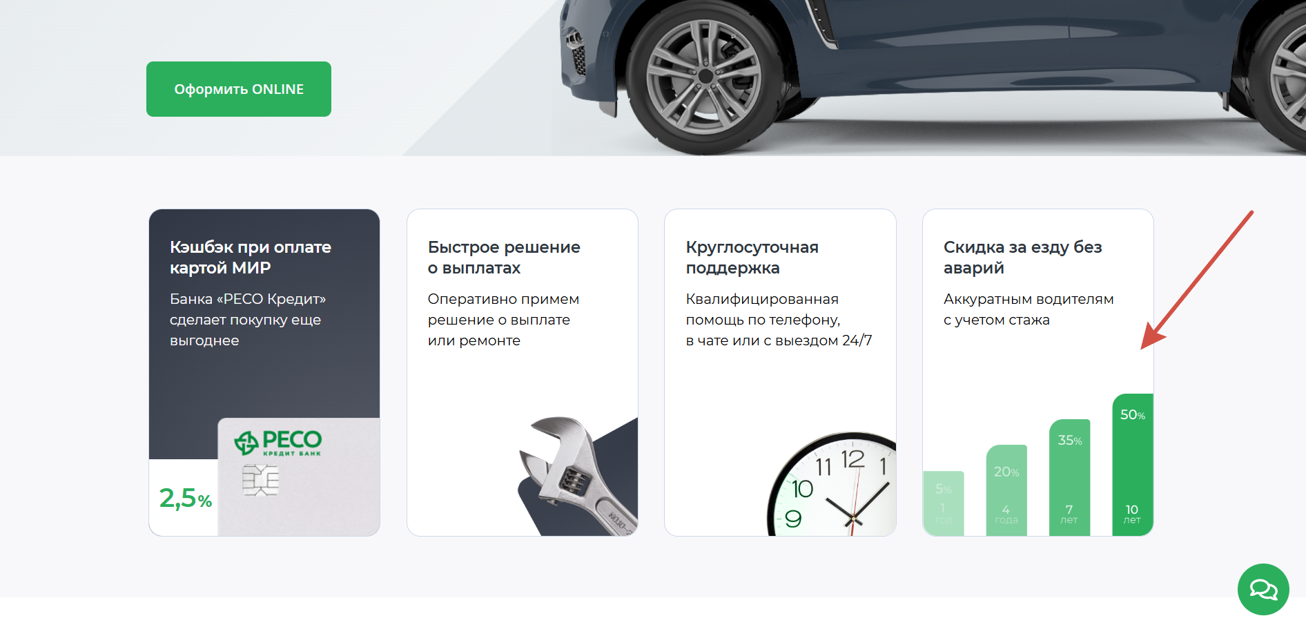 Скидка за езду без аварий
