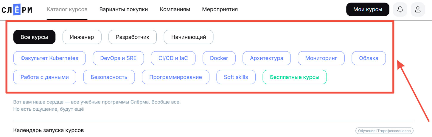 Ассортимент платформы Slurm.io