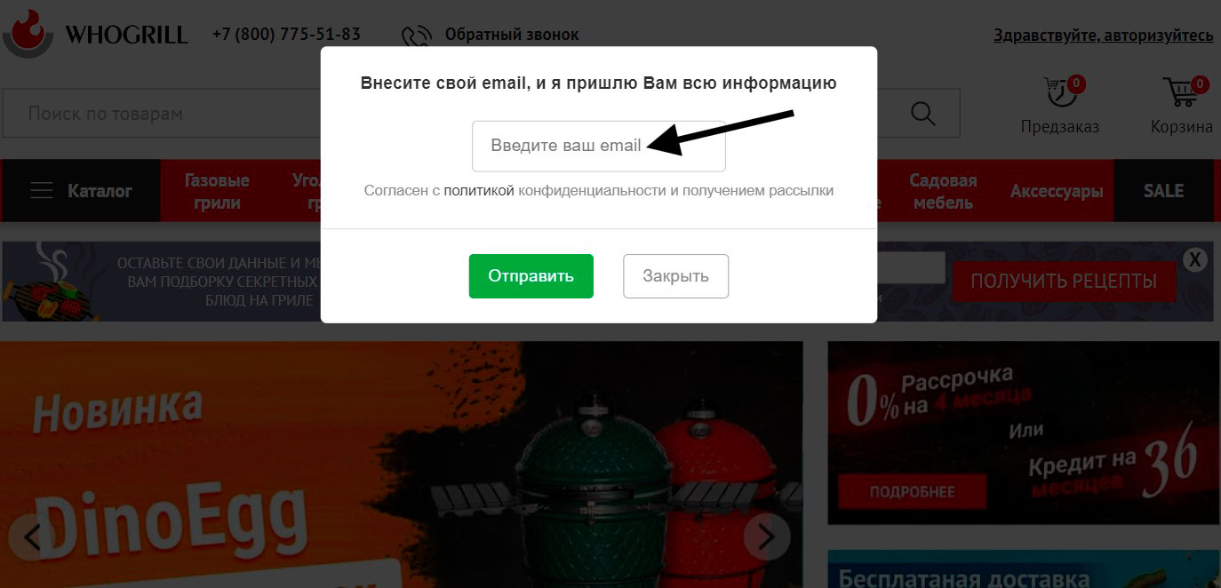 email рассылка Whogrill.ru