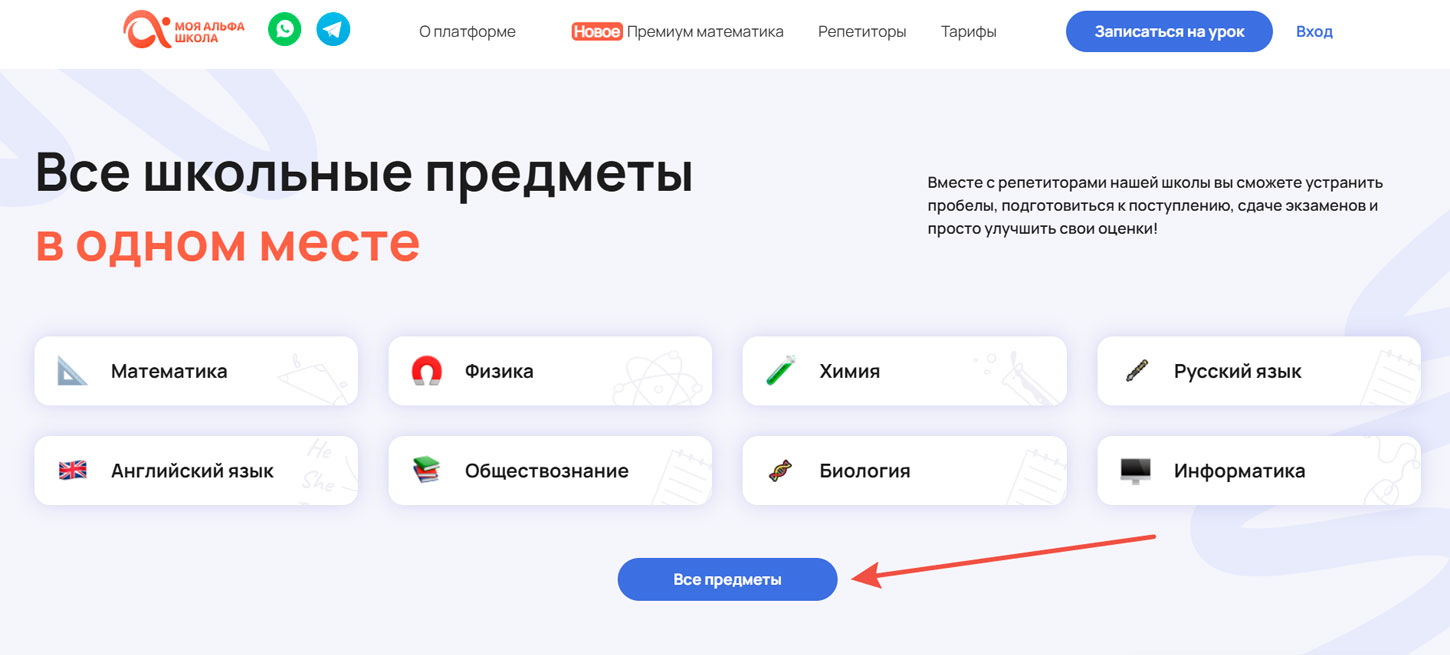 Ассортимент курсов от Моя Альфа Школа